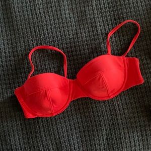 Perfect condition JCrew red bikini top Sz 34B